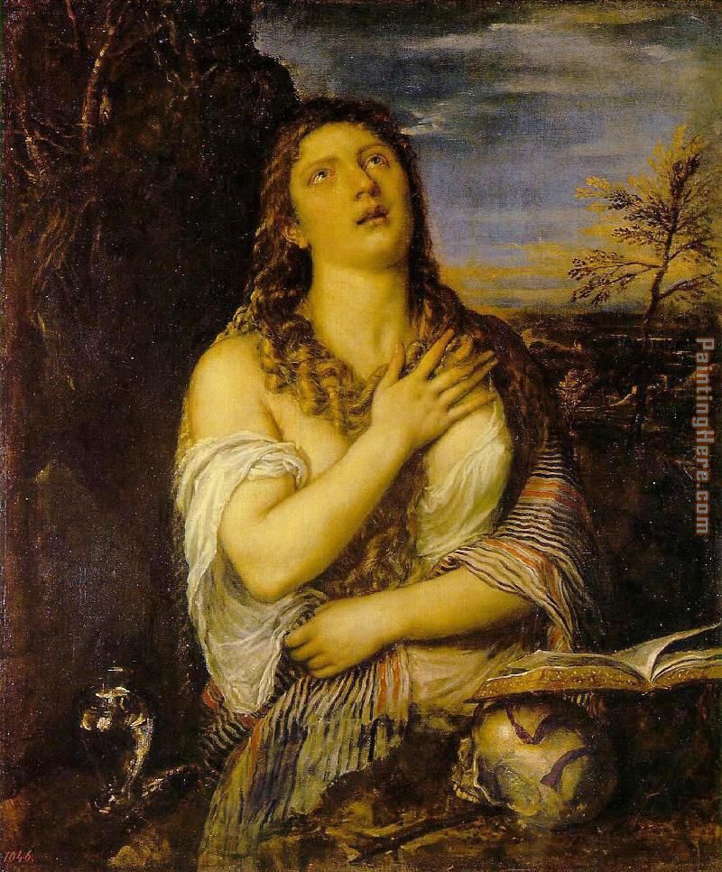 Penitent Mary Magdalen By Titian painting - Unknown Artist Penitent Mary Magdalen By Titian art painting